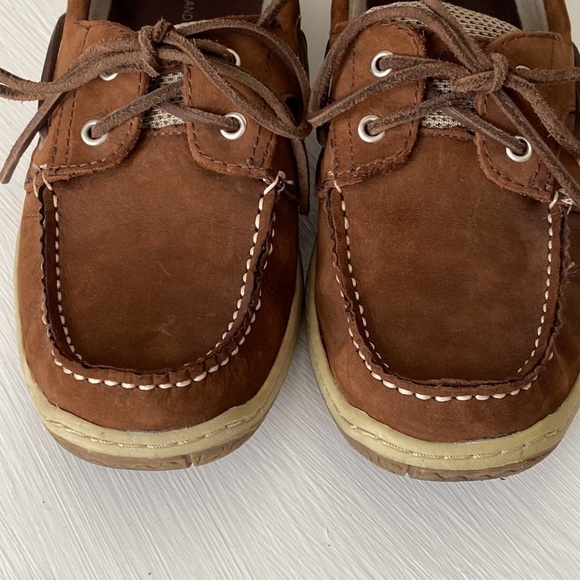 Highland Creek Brown Chesapeake Suede Dockside Boat Shoes 9 Like New Comfy - Picture 16 of 17